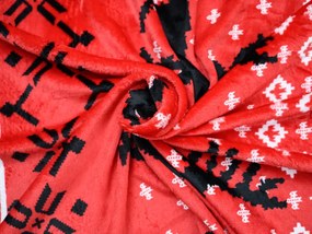 Mikroplüss ágyneműhuzat BLACK DEERS piros Ágyneműhuzat mérete: 70 x 90 cm | 140 x 200 cm