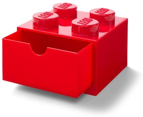 Piros, fiókos tárolódoboz, 15 x 16 cm - LEGO®