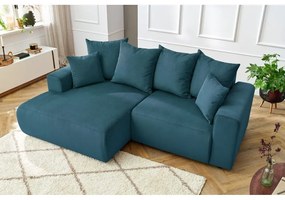 Kék bársony sarokkanapé Enjoy – Bobochic Paris