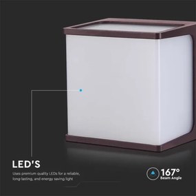 LED Kültéri fali lámpa LED/8W/230V IP65 4000K barna