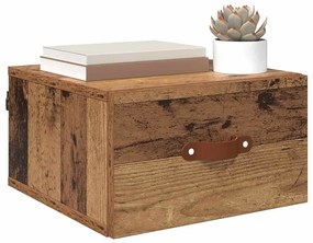 Fali éjjeli szekrény Öreg fa 35 x 35 x 20 cm Faanyag