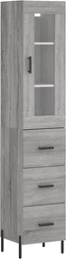 vidaXL szürke sonoma szerelt fa magasszekrény 34,5 x 34 x 180 cm