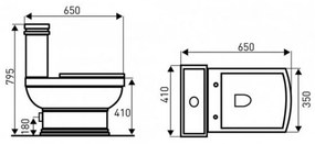 Kleopátra 11 hátsó kifolyású monoblokkos wc cm