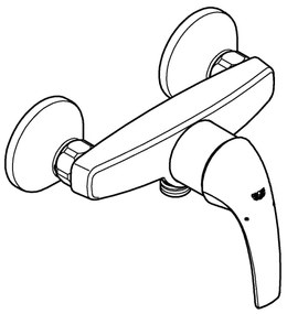 GROHE 23631000 - BAUCURVE 150 mm zuhanycsaptelep, fényes króm