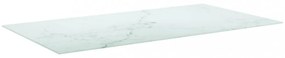 fehér edzett üveg asztallap márványdizájnnal 120 x 62 cm 8 mm