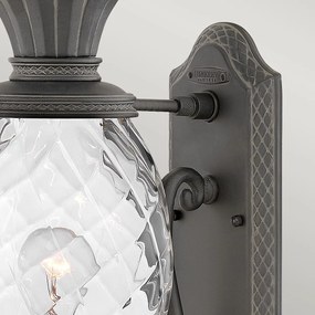 Hinkley lighting klasszikus kültéri fali lámpa plantation fekete átlátszó elshk-plantation-mmb IP44