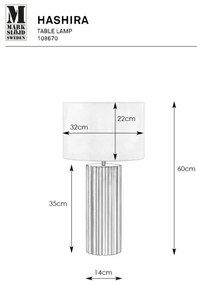 Markslöjd 108670 - Asztali lámpa HASHIRA 1xE27/40W/230V fehér/fekete