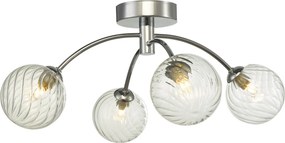 Dar lighting modern mennyezeti lámpa izzy csiszolt króm átlátszó darizz0450-03