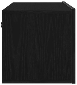 TV faliszekrények (2 db) - Fekete tölgy, 80x30x30 cm, MDF-ből készült