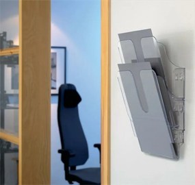 Prospektustartó, fali, álló, A4, DURABLE FLEXIPLUS 2, áttetsző (DB1709008400)