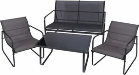 Kerti 4 részes szett Astoria acél szerkezet szürke