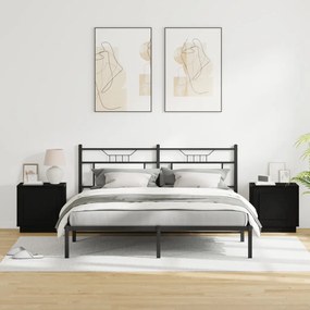 Éjjeli szekrény LED világítással 2 db Fekete tölgy 44x34,5x45 cm