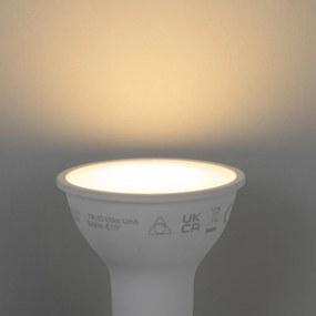 5 darabos Smart GU10 50 mm-es dimmelhető LED izzókészlet, opál, 7W, 630 lm, 2700K