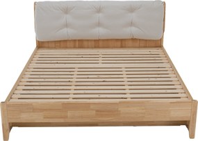 Franciaágy, 160x200, masszív fa, természetes, FLORENCIA