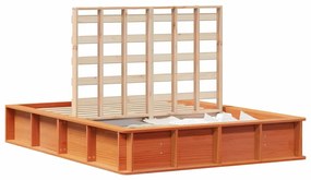 Ágykeret tárolóval Viaszbarna 120 x 190 cm faszínű