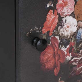 vidaXL Éjjeli szekrény ajtóval 2 pcs Fekete 40 x 33 x 46 cm