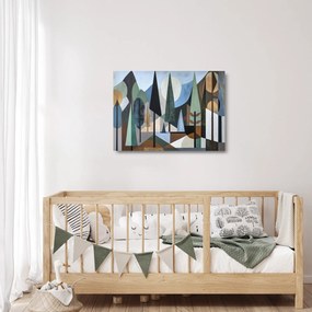 Üveg kép - Természetes geometriai absztrakció II. (70x50 cm)