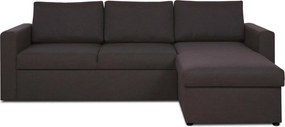 INTARI Kinyitható sarokkanapé Szürke/sötétbarna