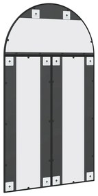 fekete ívelt vas fali tükör 80x140 cm