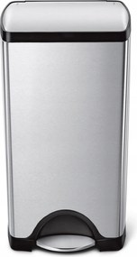 simplehuman Trash TĂ©glalap alakĂș PedĂĄlos SzemeteskosĂĄr 30 l AcĂ©l EzĂŒst