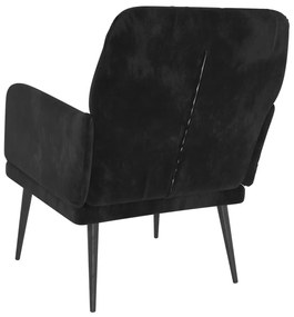 Fekete bársonyfotel 62x79x79 cm