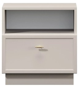 Lorini éjjeliszekrény 45 cm - kasmír / arany T-bar fogantyú