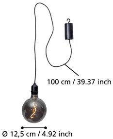 Eglo 900209 - LED Kültéri függeszték VIGNANELLO LED/0,06W/6V IP44 szürke