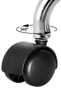 Casaria® Sámli kerekeken 50x51-65 cm - szürke