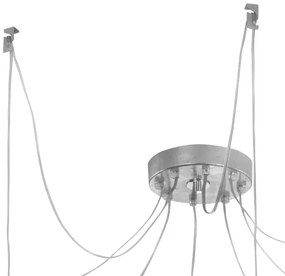 Kolarz 6009.30850 - Csillár zsinóron RAGGIO 8xE14/25W/230V pók ezüst