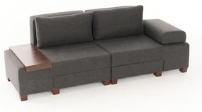 3 személyes kanapéágy Perenna Linen - Antracit