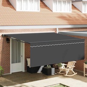 Behúzható napellenző Antracit 400 × 300 cm szövet
