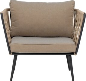 Bézs párnázott kerti fotel Pavone – Bloomingville