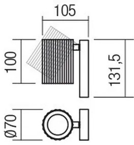 Redo 01-2582 - Fali spotlámpa DELPHI 1xGU10/7W/230V aranyszínű