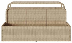 bézs polyrattan medence melletti úszótároló 110x100x57 cm