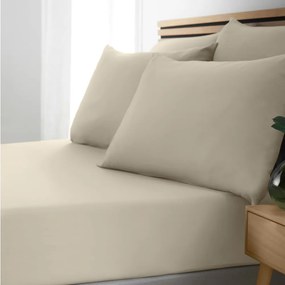 Bézs gumis lepedő 90x190 cm So Soft Easy Iron – Catherine Lansfield