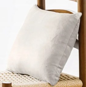 Velúr párnahuzat 40x40 fehér