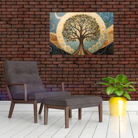 Kép – Életfa és spirálok (90x60 cm)