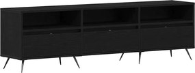 vidaXL TV szekrény Musta tammi 150 x 30 x 44,5 cm Faanyag