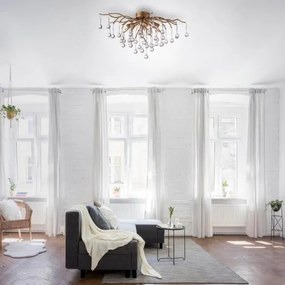 Paul Neuhaus 8090-11 - Felületre szerelhető csillár  ICICLE 4xG9/40W/230V 30x60 cm réz