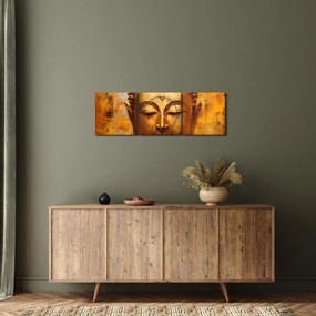 Kép - Buddha, olajfestmény (órával) (90x30 cm)