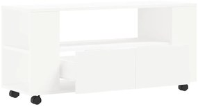 fehér szerelt fa TV-szekrény 102x34,5x43 cm
