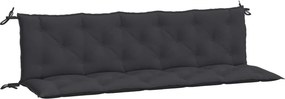 vidaXL 2 db fekete oxford szövet kerti padpárna 180 x 50 x 7 cm