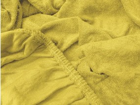 Frottír EXCLUSIVE sárga lepedő 90x200 cm