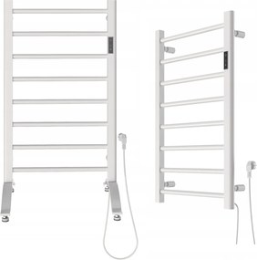 Fürdőszobai Elektromos Álló Acél Radiátor 200W 500 x 800 mm Fehér