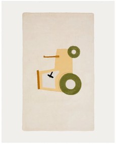 Elefántcsont színű pamut gyerek szőnyeg 90x150 cm Pecky – Kave Home