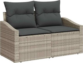 vidaXL Kerti kanapé párnával tárolóval 123 x 62 x 69 cm polirattan