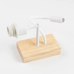BRILAGI - LED Flex. lámpa BOBO WOOD 1xE27/25W/230V + LED/3W tölgy/fehér/rózsaszín