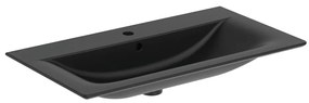 Matt fekete kerámia mosdókagyló 84x46 cm Silk Black – Ideal Standard