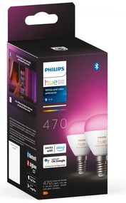 Okos izzó szett 2 db-os E14, 5 W White and color ambiance – Philips Hue
