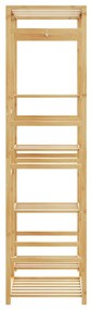 bambusz ruhaállvány polcokkal 100x50x184,5 cm